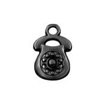 Pingente Telefone Grafite 9 mm