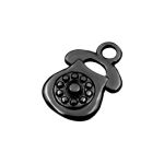 Pingente Telefone Grafite 9 mm