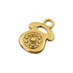 Pingente Telefone Ouro 9 mm