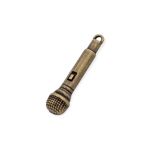 Pingente Microfone Ouro V 8 mm