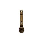 Pingente Microfone Ouro V 8 mm