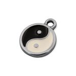 Pingente Ying Yang Níquel 11 mm