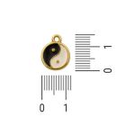 Pingente Ying Yang Ouro 11 mm