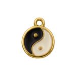 Pingente Ying Yang Ouro 11 mm