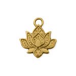 Pingente Flor De Lótus Ouro 18 mm