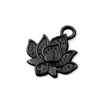 Pingente Flor De Lótus Grafite 18 mm