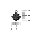 Pingente Flor De Lótus Grafite 18 mm