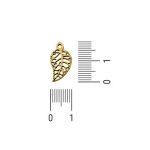 Pingente Folha Ouro 10 mm