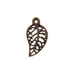 Pingente Folha Ouro Velho 10 mm