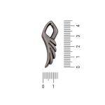 Pingente Asa Prata Velha 13 mm