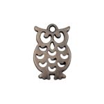 Pingente Coruja Prata Velha 12 mm