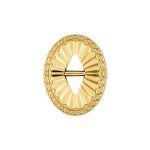 Enfeite Oval Ouro 24 mm