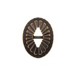 Enfeite Oval Ouro V 24 mm