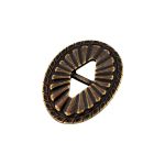 Enfeite Oval Ouro V 24 mm