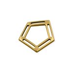 Pingente Vazado Ouro 33 mm