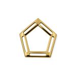 Pingente Vazado Ouro 33 mm