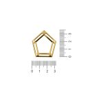 Pingente Vazado Ouro 33 mm