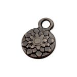 Pingente Flor Prata Velha 10 mm