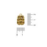 Pingente Coruja Ouro 13 mm