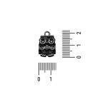 Pingente Coruja Grafite 13 mm