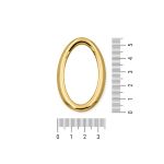 Enfeite Oval Ouro 34 mm