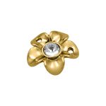 Enfeite Flor  Ouro 25 mm
