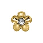 Enfeite Flor  Ouro 25 mm