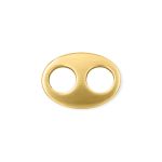 Enfeite Furo Duplo Ouro Escovado 21 mm