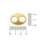 Enfeite Furo Duplo Ouro Escovado 21 mm