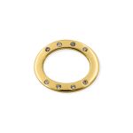 Enfeite Oval Ouro 36 mm