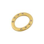 Enfeite Oval Ouro 36 mm