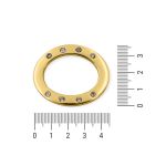 Enfeite Oval Ouro 36 mm