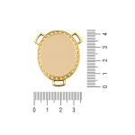 Enfeite Oval Ouro 36 mm