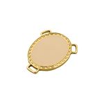 Enfeite Oval Ouro 36 mm