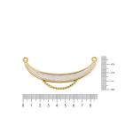 Base de Colar Torcido Ouro com Resina Perolada 39 mm