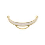 Base de Colar Torcido Ouro com Resina Perolada 39 mm