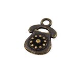 Pingente Telefone Ouro Velho 9 mm