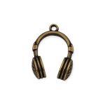 Pingente Fone Ouro V 23 mm