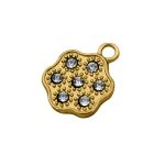 Pingentes Flor Ouro 16 mm
