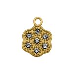 Pingentes Flor Ouro 16 mm
