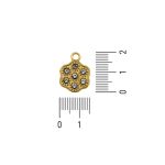 Pingentes Flor Ouro 16 mm