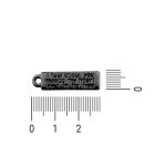 Pingente  Frase Grafite 13 mm