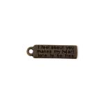 Pingente Frase Ouro Velho 13 mm