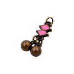 Pingente Bolinhas Ouro Velho 10 mm