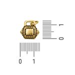 Pingente Asteca Ouro 14 mm