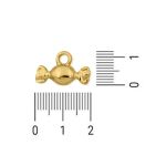 Pingente Bala Ouro 12 mm