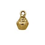 Pingente Cupcake Ouro 10 mm