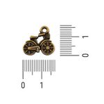 Pingente Bicicleta Ouro V 17 mm