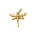 Pingente Libélula Ouro 19 mm