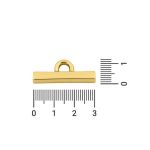 Ponteira Retangular Ouro 12 mm